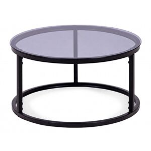 Hector Konferenční stolek Lula 60 cm černý, kouřové sklo