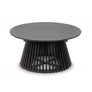 Hector Konferenční stolek Palama 80 cm kulatý teakové dřevo černý