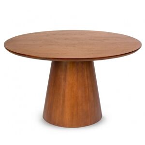 Hector Jídelní stůl Fungo 130 cm kulatý teakové dřevo/tmavě hnědý