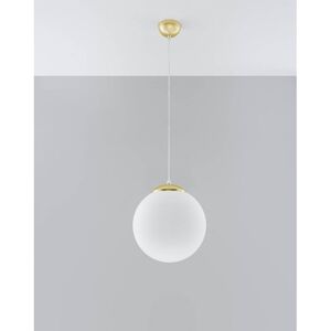 Hector Závěsná lampa Ugo 30 cm bílá/zlatá