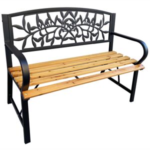 Ak furniture Zahradní lavička REO přírodní dřevo/černá