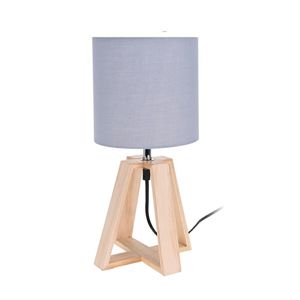 DekorStyle Stolní lampa se stínidlem šedá 35 cm