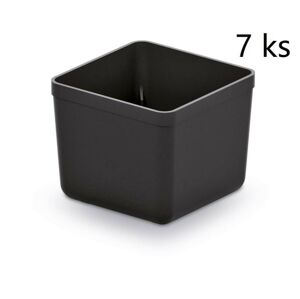Prosperplast Set 7 plastových boxů na nářadí Unite box 5,5x5,5x16,5 cm černý