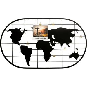 DekorStyle Kovový fotorámeček Globus černý