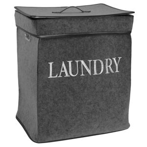 DekorStyle Koš na prádlo Laundry tmavě šedý