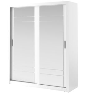 Lenart Šatní skříň Arti s posuvnými dveřmi a zrcadly 203 cm bílá