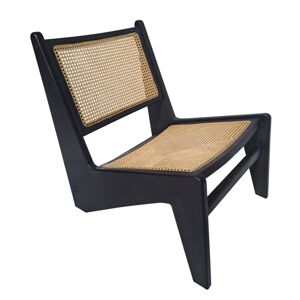 Hector Designová jídelní židle Reva s ratanem černá