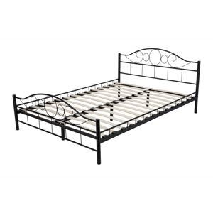 Hector Kovová postel Valeria 140x200 dvoulůžko - černé 