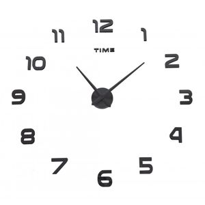 TZB Nástěnné hodiny DIY NEPRI  65 - 130 cm - černé 3D