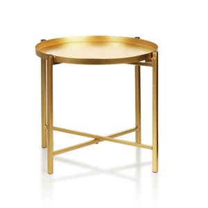 DekorStyle Konferenční stolek LUCAS 38,5 cm zlatý 