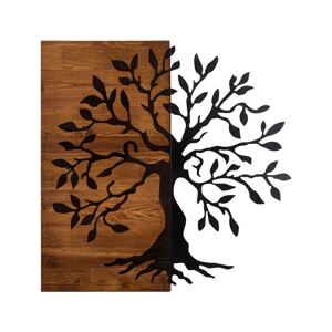 Wallity Nástěnná dřevěná dekorace TREE hnědá/černá