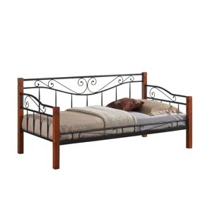 Hector Kovová postel Kenia 90x200 jednolůžko - třešně/antracit 