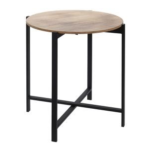 DekorStyle Konferenční stolek s dřevěnou deskou 40 cm C47000120