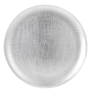 DekorStyle Dekorační talíř stříbrný 33 cm