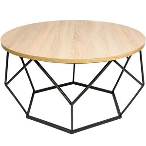 DekorStyle Konferenční stolek Diamond 70 cm černý/světlý dub
