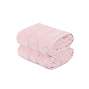L'essentiel Sada 2 ručníků ARELLA 50x90 cm pudrově růžová