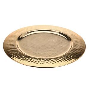 DekorStyle Dekorativní zlatý talíř 32 cm zlatý