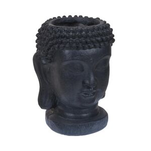 DekorStyle Květináč Buddha 35 cm černý