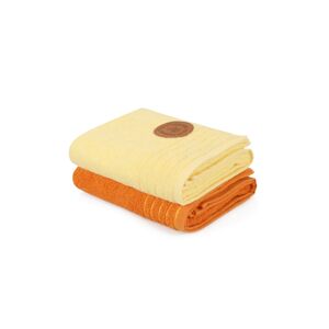 L'essentiel Sada ručníků na ruce Laurin 410 světle žlutá/oranžová