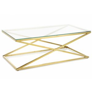 DekorStyle Konferenční stolek Saliba 120 cm zlatý