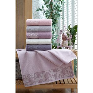 L'essentiel Sada 6 ks ručníků Pamela 30x50 cm růžová