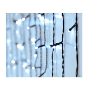 DekorStyle Vánoční světelný LED řetěz Sople 12 m studený bílý