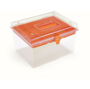 Prosperplast Plastový organizér Nuf High 29,2x25x18,5 cm oranžový