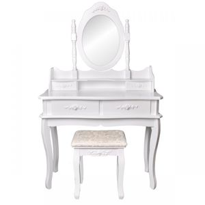 MODERNHOME Toaletní stolek VICTORIAN 90 cm bílý 