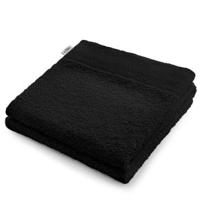 Bavlněný ručník AmeliaHome AMARI černý, velikost 70x140