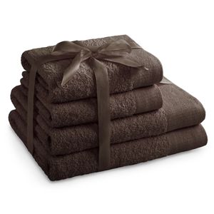 Sada bavlněných ručníků AmeliaHome AMARI hnědá, velikost 608