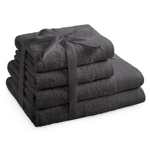 Sada bavlněných ručníků AmeliaHome AMARI uhlová, velikost 608