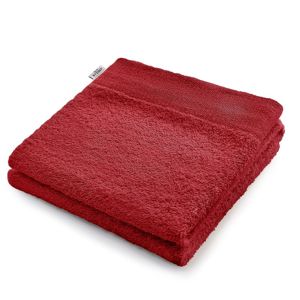 Bavlněný ručník AmeliaHome AMARI tmavě červený, velikost 70x140