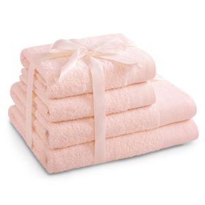 Sada bavlněných ručníků AmeliaHome AMARI růžová, velikost 608