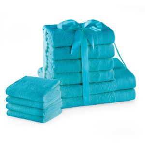 Sada bavlněných ručníků AmeliaHome AMARI 2+4+4 ks tyrkysová, velikost 608