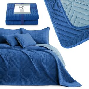 AmeliaHome Oboustranný přehoz na postel Sofia modrý, velikost 170x210