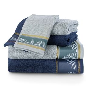 Sada bavlněných ručníků AmeliaHome Pavos tmavě modrá/šedá, velikost 2*50x90+2*70x140+2*30x50