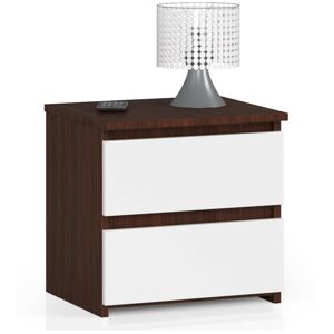 Ak furniture Noční stolek CL2 40 cm wenge/bílý