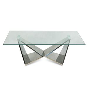 DekorStyle Konzolový stůl Ubero stříbrný