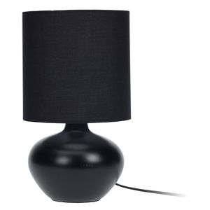 DekorStyle Stolní keramická lampička 32 cm- černá