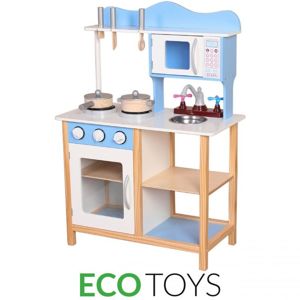 ECOTOYS Dřevěná kuchyňka s vybavením Eco Toys