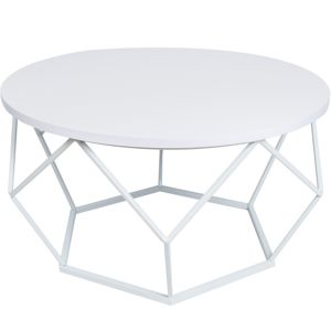 DekorStyle Konferenční stolek DIAMENT bílý