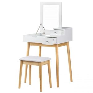 MODERNHOME Toaletní stolek s taburetkou GoodHome