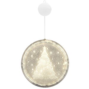 Tutumi LED světelná ozdoba na okno CHRISTMAS TREE II kruhová bílá