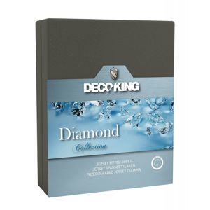 Bavlněné prostěradlo DecoKing DIAMOND šedé 