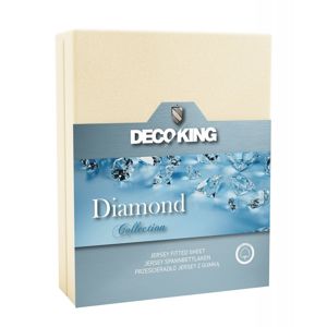 Bavlněné prostěradlo DecoKing DIAMOND krémové 