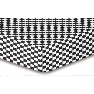 Prostěradlo z mikrovlákna DecoKing Hypnosis TRIUMPH černo-bílé, velikost 140x200+30