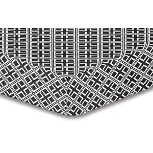 Prostěradlo z mikrovlákna DecoKing Hypnosis TRIANGLES S2 černé+bílé, velikost 120x200+30