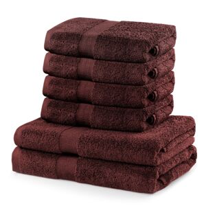 Set hnědých ručníků DecoKing MARINA, velikost 2*70x140+4*50x100