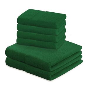 Sada 2 osušek a 4 ručníků DecoKing Ginna zelené, velikost 2*70x140+4*50x100