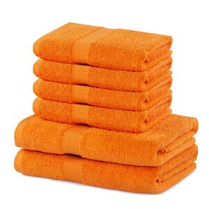 Sada 2 osušek a 4 ručníků DecoKing Ginna oranžové, velikost 2*70x140+4*50x100